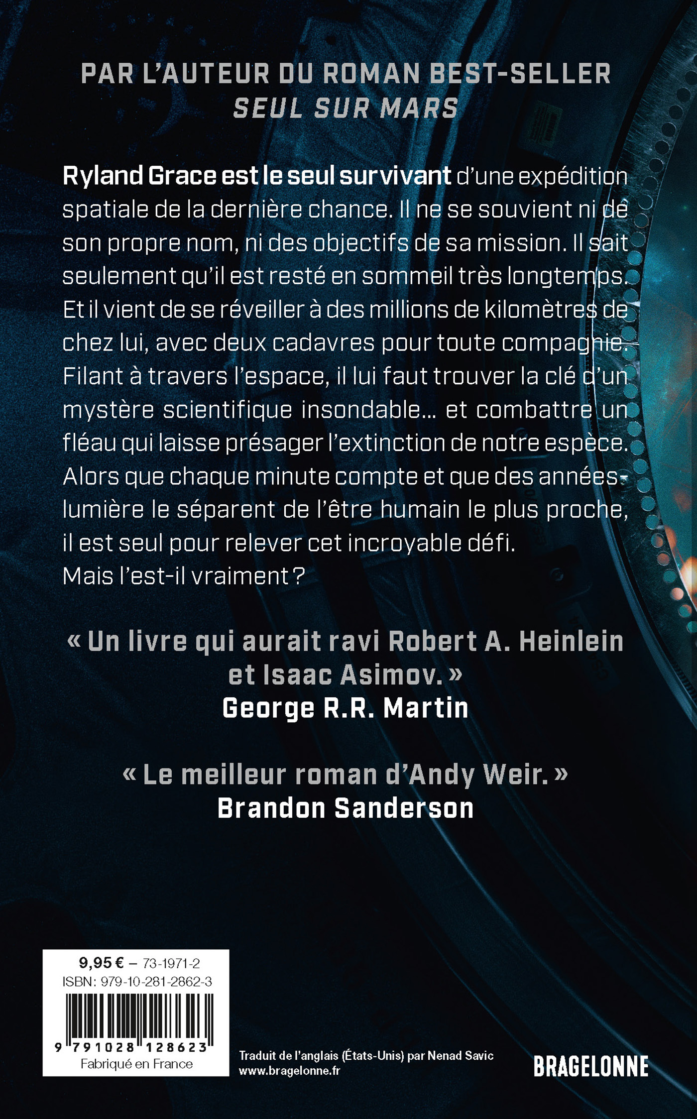 Projet Dernière Chance - Andy Weir - BRAGELONNE